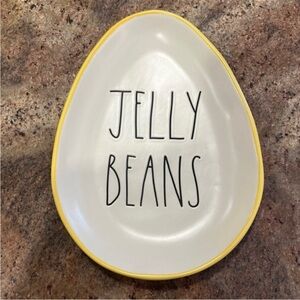 RAE DUNN "Jelly Beans" White/Yellow Serving Dish